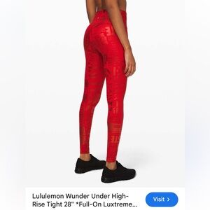 Lululemon Wunder Under High-Rise Tight 28" *Full-On Luxtreme Manifesto